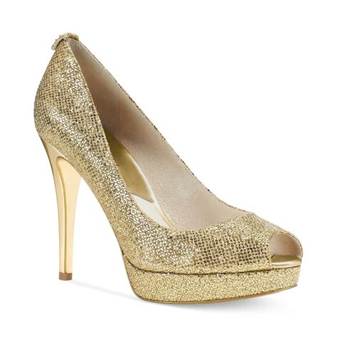 michael kors gold shoes heels|michael kors heeled boots.